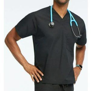 AFS  Antimicrobial Fiber Solutions Black Scrub Top and Pants Set EUC